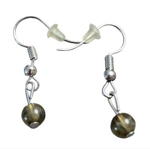 Silvertone Green Dangle Earrings 4 For $20